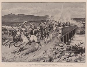 W końcu do Wolnego Państwa, skauci z Montmorency przekraczają granicę autorstwa Frank Dadd